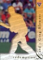 Redemption Card - Greg Blewett GB 1 Limited 080/450 Futera 95 Cricket UNCLAIMED