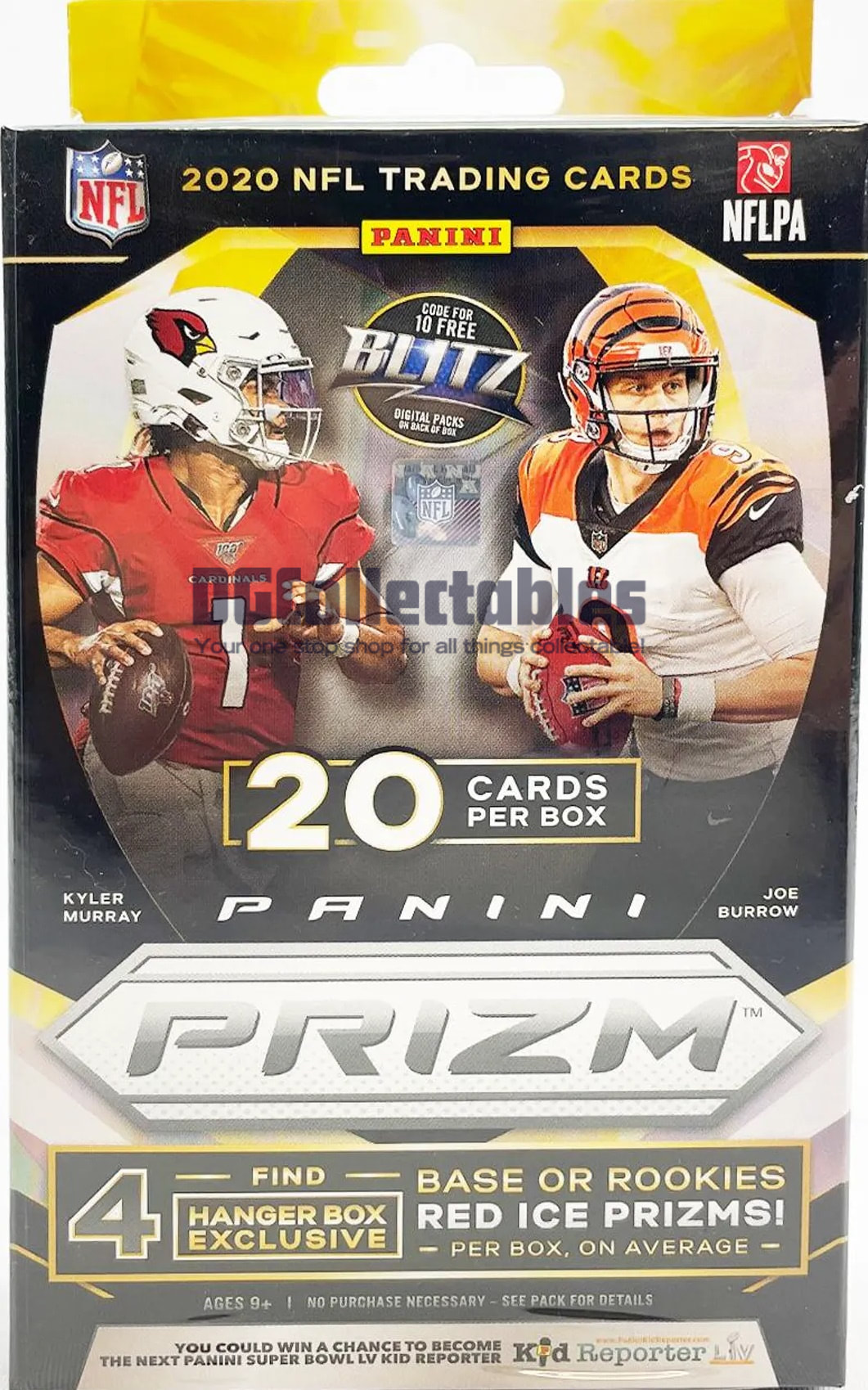 2020 Panini Prizm Football Hanger Box (20 Card) (Red Ice Prizms)