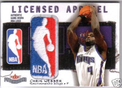 03-04 FLEER PATCHWORKS LICENSED APPAREL NBA LOGOMAN CHRIS WEBBER - FLEER.JPG