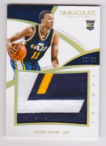 2014-15 Immaculate Collection Rookie Jerseys Prime #36 Dante Exum.jpeg