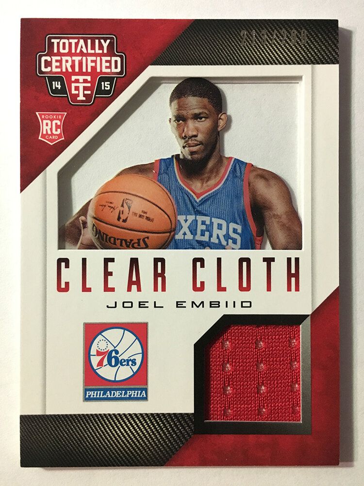 2014-15 Totally Certified Clear Cloth Jerseys #93 Red Joel Embiidf.jpg