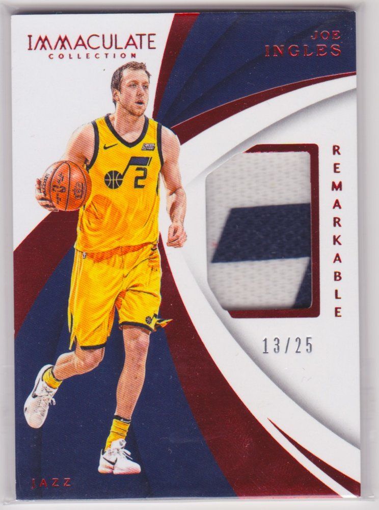 2017-18 Immaculate Collection Remarkable Memorabilia Red #61 Joe Ingles 13:25.jpeg