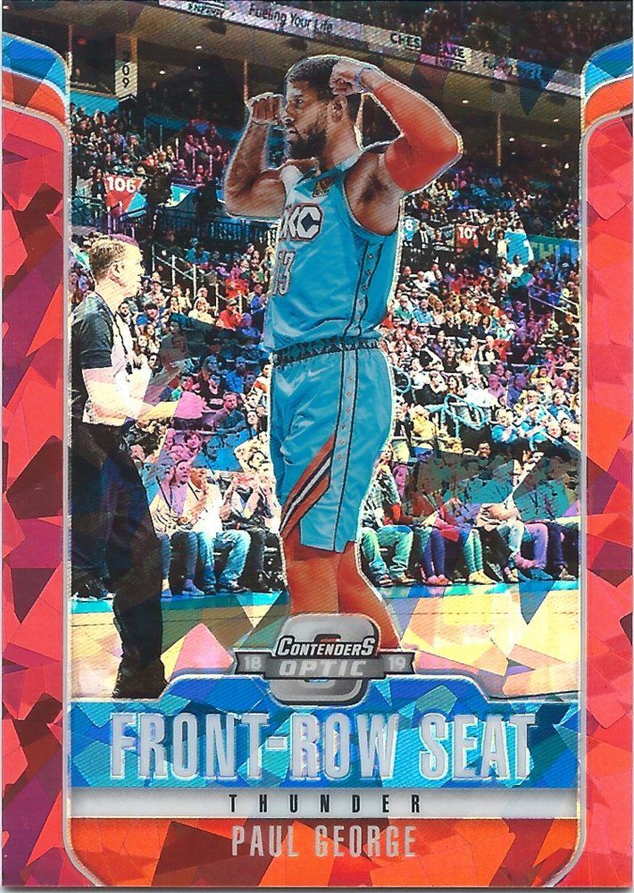 2018-19 Panini Contenders Optic Front Row Seat Red Cracked Ice #19 Paul George.jpg