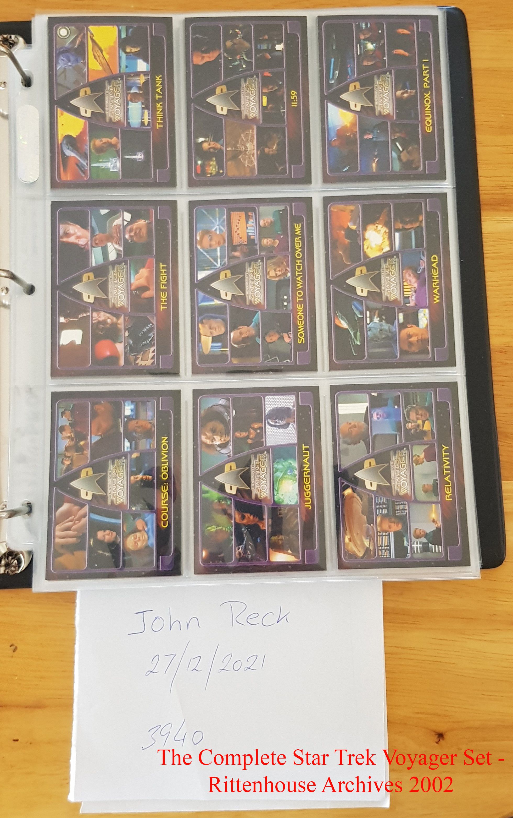 180 Trading Base Card Set Rittenhouse 2002 Star Trek Voyager Complete 