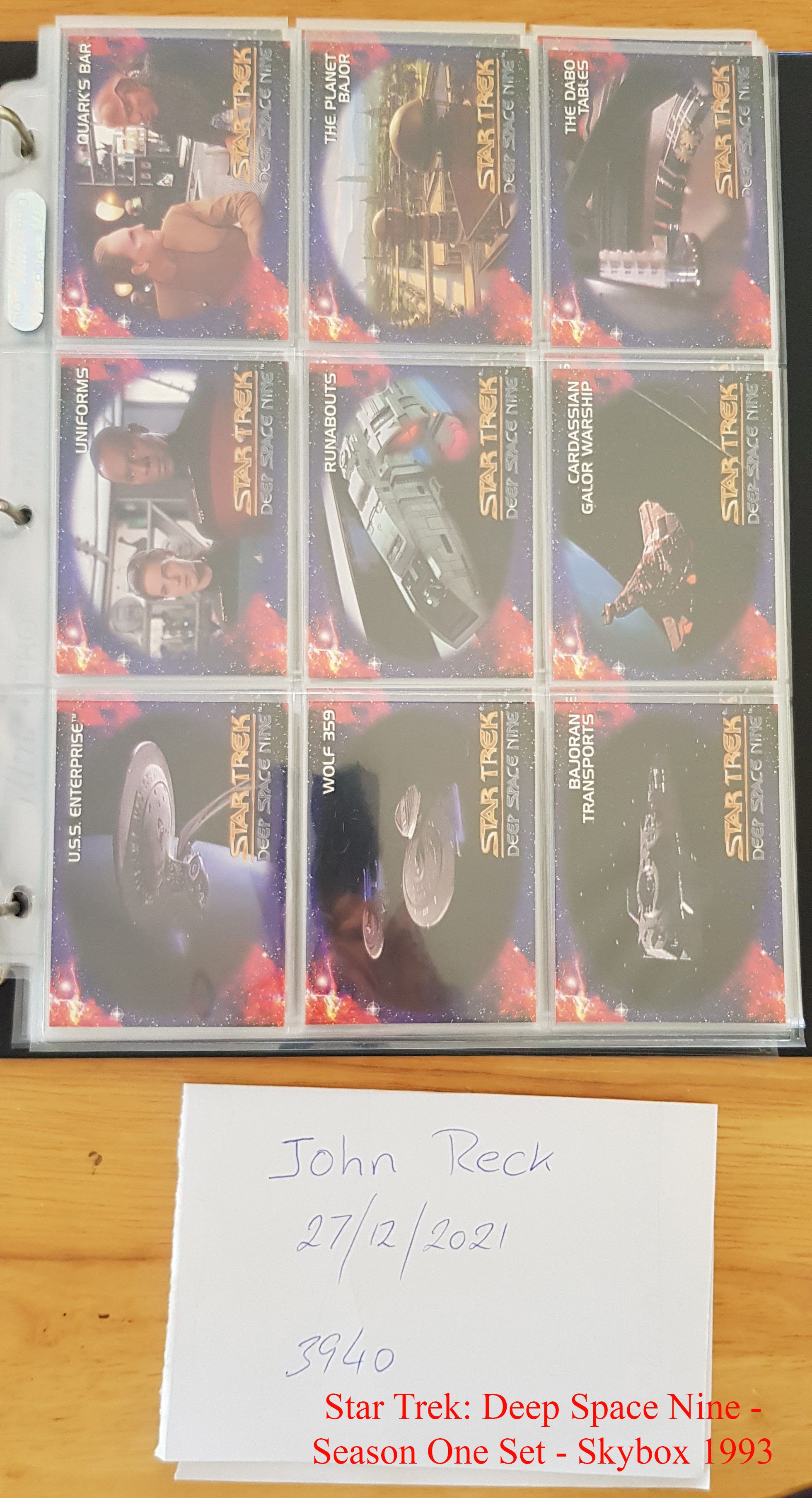 Deep Space Nine DS9 Single base trading cards by SkyBox 1993 Star Trek 