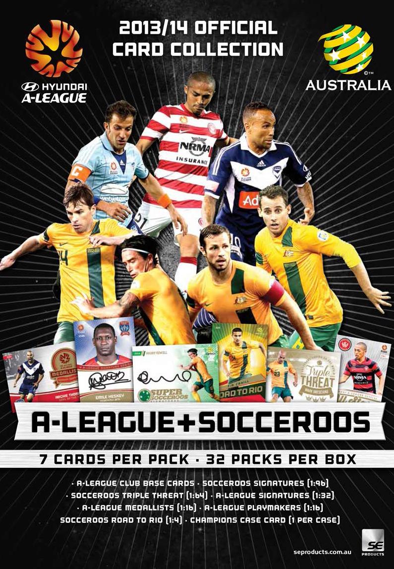 Socceroos Trading Cards Factory Box 32 packs 2013-14 Australia A League 