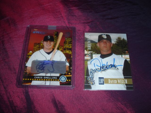 Chris Snelling Donruss Studio Auto and Dave Welch Minor League signed card.JPG