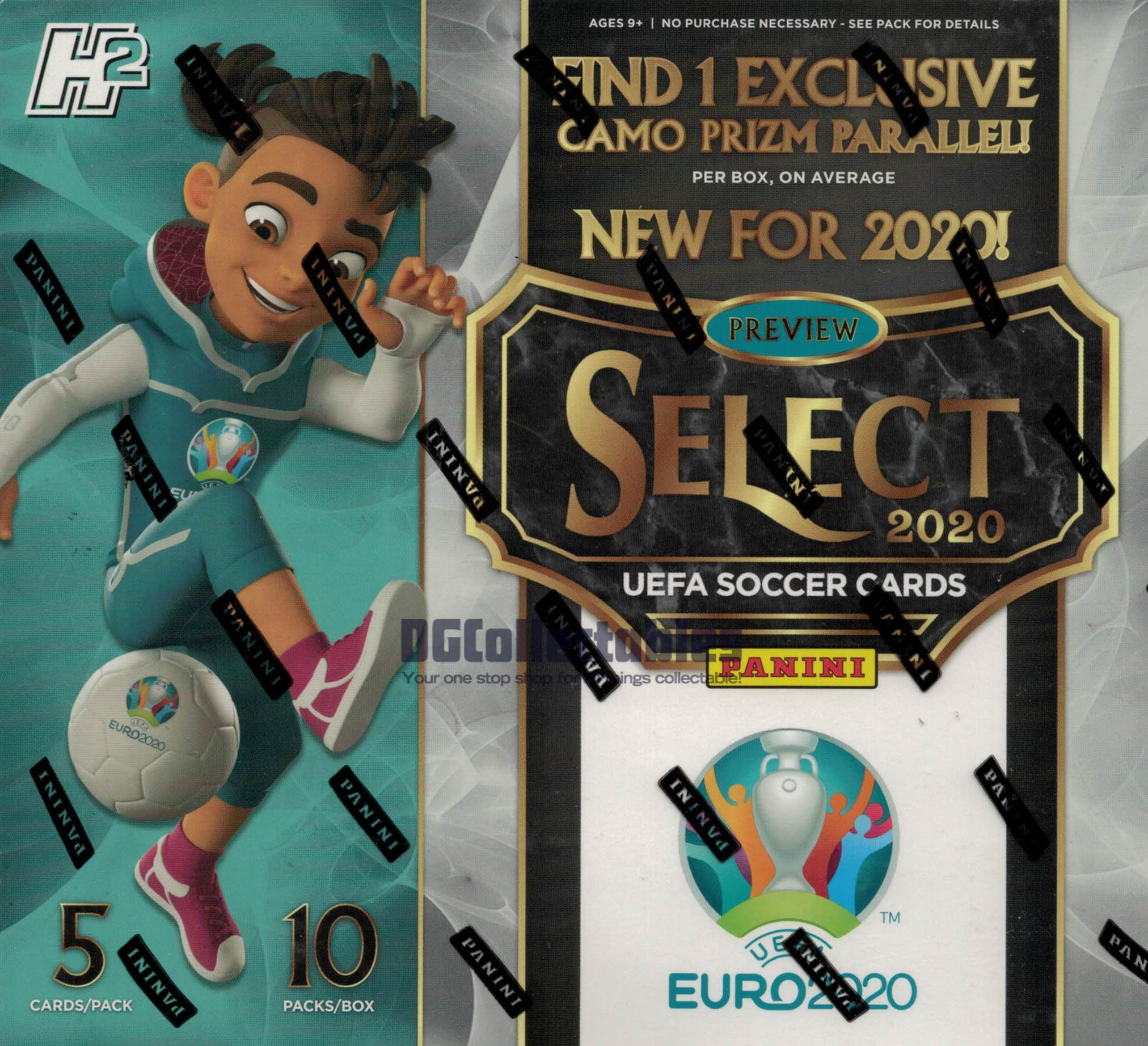 2019/20 Panini Select UEFA Euro Soccer H2 Hobby Hybrid Box